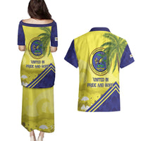 US Virgin Islands Couples Matching Puletasi and Hawaiian Shirt United in Pride and Hope