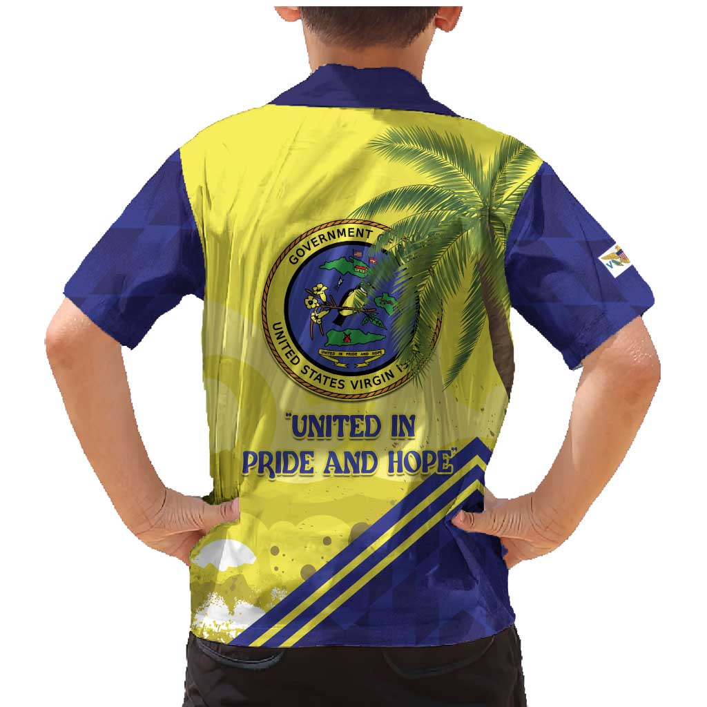 US Virgin Islands Family Matching Mermaid Dress and Hawaiian Shirt United in Pride and Hope - Wonder Print Shop