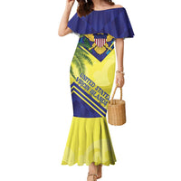 US Virgin Islands Family Matching Mermaid Dress and Hawaiian Shirt United in Pride and Hope - Wonder Print Shop