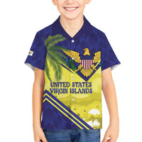 US Virgin Islands Family Matching Off Shoulder Short Dress and Hawaiian Shirt United in Pride and Hope - Wonder Print Shop