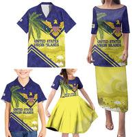 US Virgin Islands Family Matching Puletasi and Hawaiian Shirt United in Pride and Hope