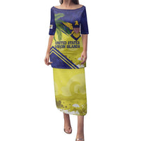 US Virgin Islands Family Matching Puletasi and Hawaiian Shirt United in Pride and Hope