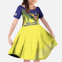 US Virgin Islands Family Matching Short Sleeve Bodycon Dress and Hawaiian Shirt United in Pride and Hope - Wonder Print Shop