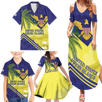 US Virgin Islands Family Matching Summer Maxi Dress and Hawaiian Shirt United in Pride and Hope - Wonder Print Shop