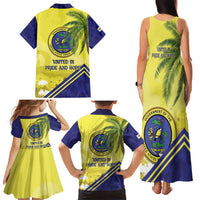 US Virgin Islands Family Matching Tank Maxi Dress and Hawaiian Shirt United in Pride and Hope - Wonder Print Shop