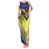 US Virgin Islands Family Matching Tank Maxi Dress and Hawaiian Shirt United in Pride and Hope - Wonder Print Shop