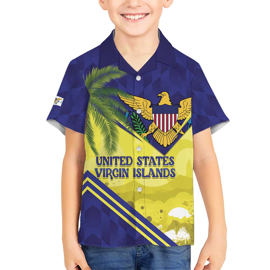 US Virgin Islands Kid Hawaiian Shirt United in Pride and Hope - Wonder Print Shop