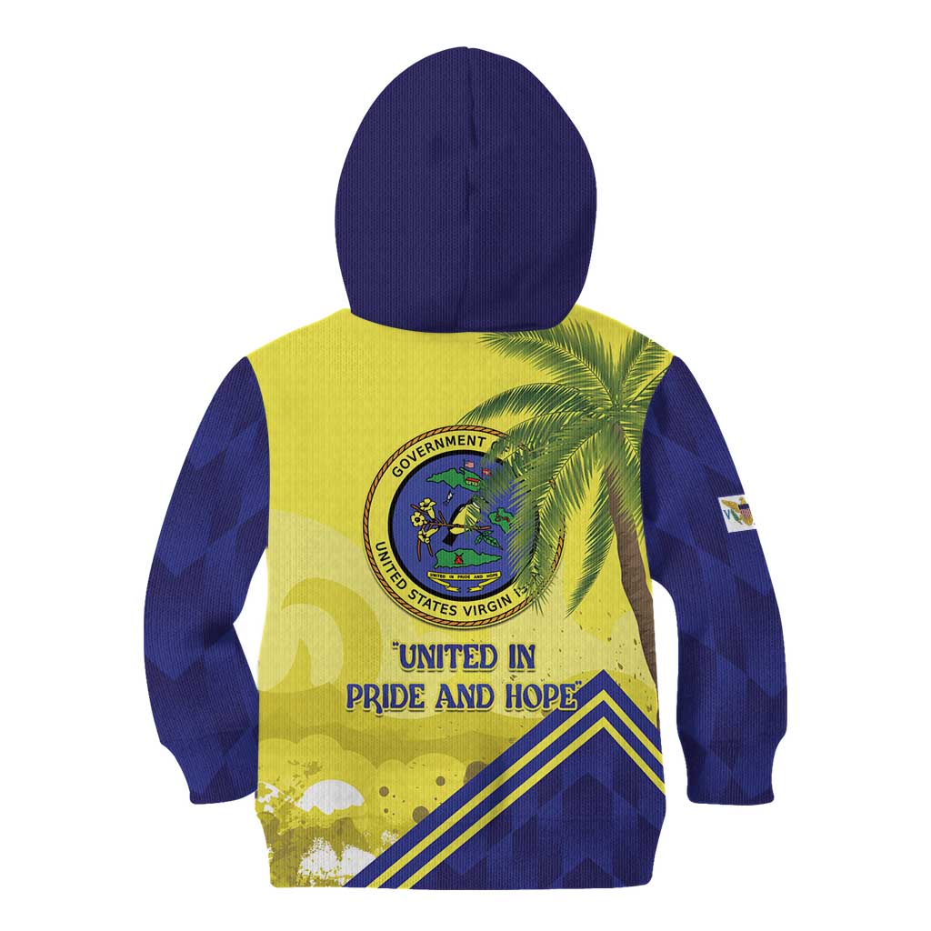 US Virgin Islands Kid Hoodie United in Pride and Hope - Wonder Print Shop