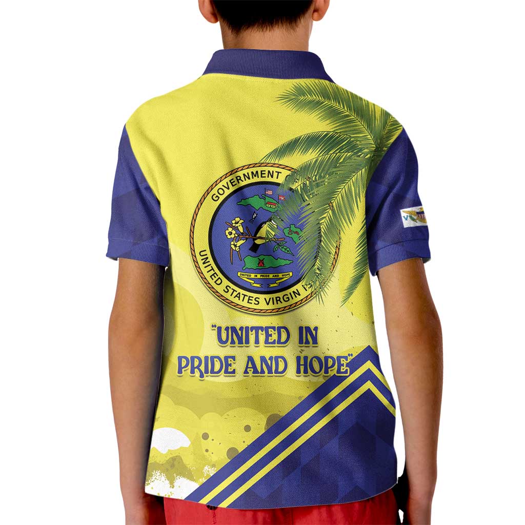 US Virgin Islands Kid Polo Shirt United in Pride and Hope - Wonder Print Shop