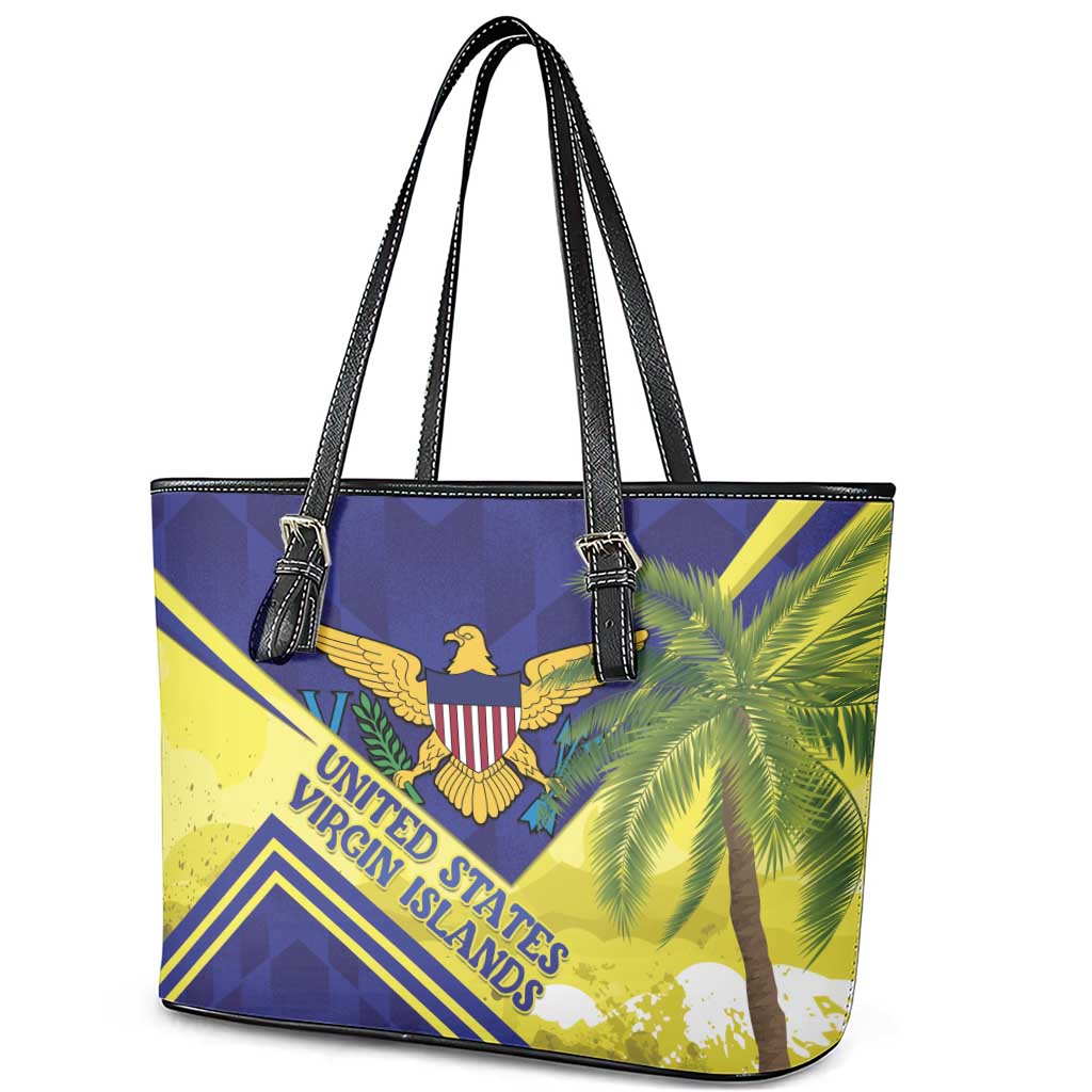 US Virgin Islands Leather Tote Bag United in Pride and Hope