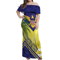 US Virgin Islands Off Shoulder Maxi Dress United in Pride and Hope - Wonder Print Shop