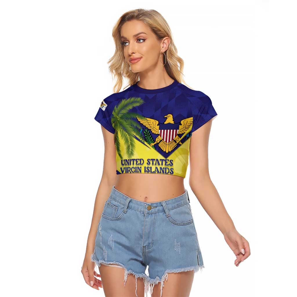 US Virgin Islands Raglan Cropped T Shirt United in Pride and Hope - Wonder Print Shop