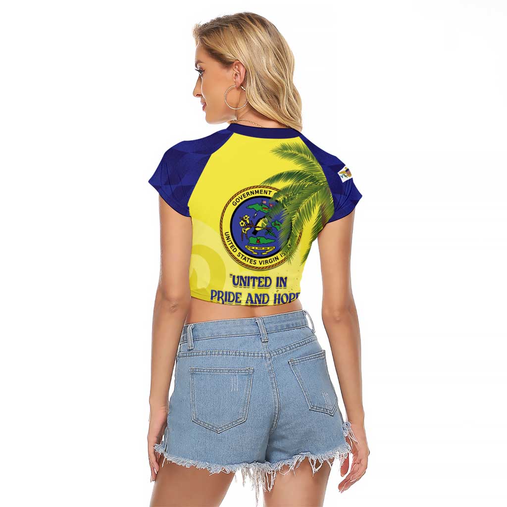 US Virgin Islands Raglan Cropped T Shirt United in Pride and Hope - Wonder Print Shop