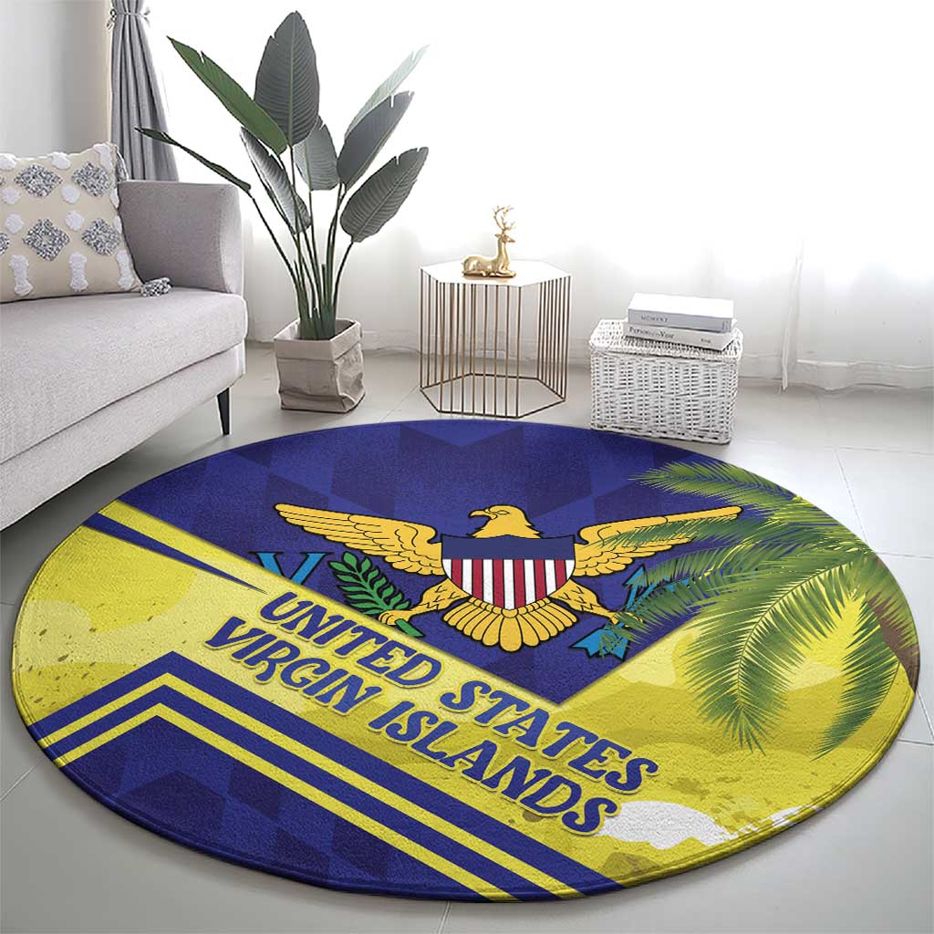 US Virgin Islands Round Carpet United in Pride and Hope - Wonder Print Shop
