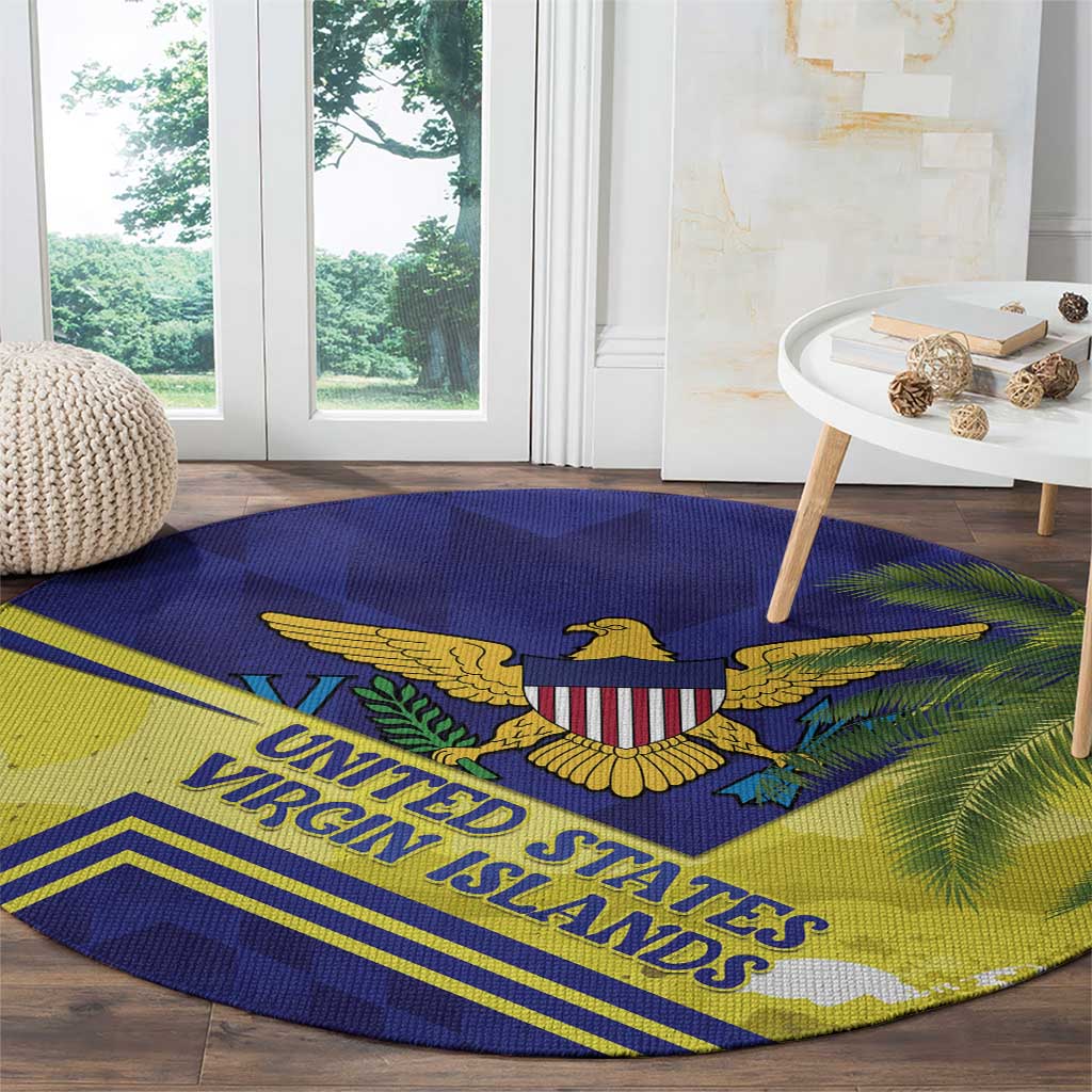 US Virgin Islands Round Carpet United in Pride and Hope - Wonder Print Shop