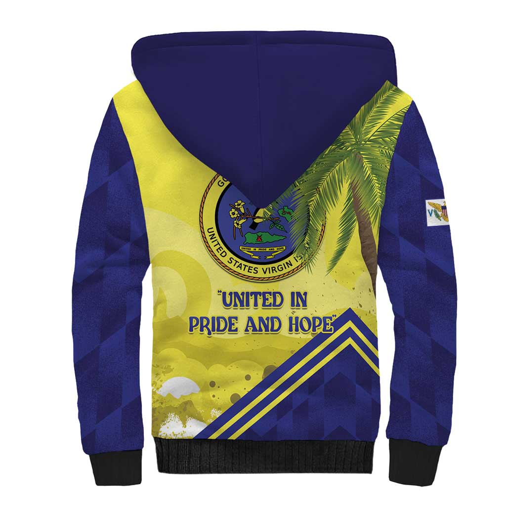US Virgin Islands Sherpa Hoodie United in Pride and Hope - Wonder Print Shop