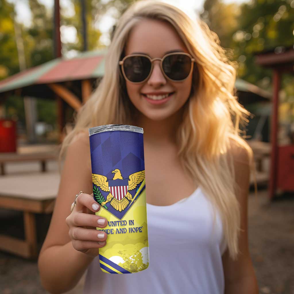 US Virgin Islands Skinny Tumbler United in Pride and Hope - Wonder Print Shop