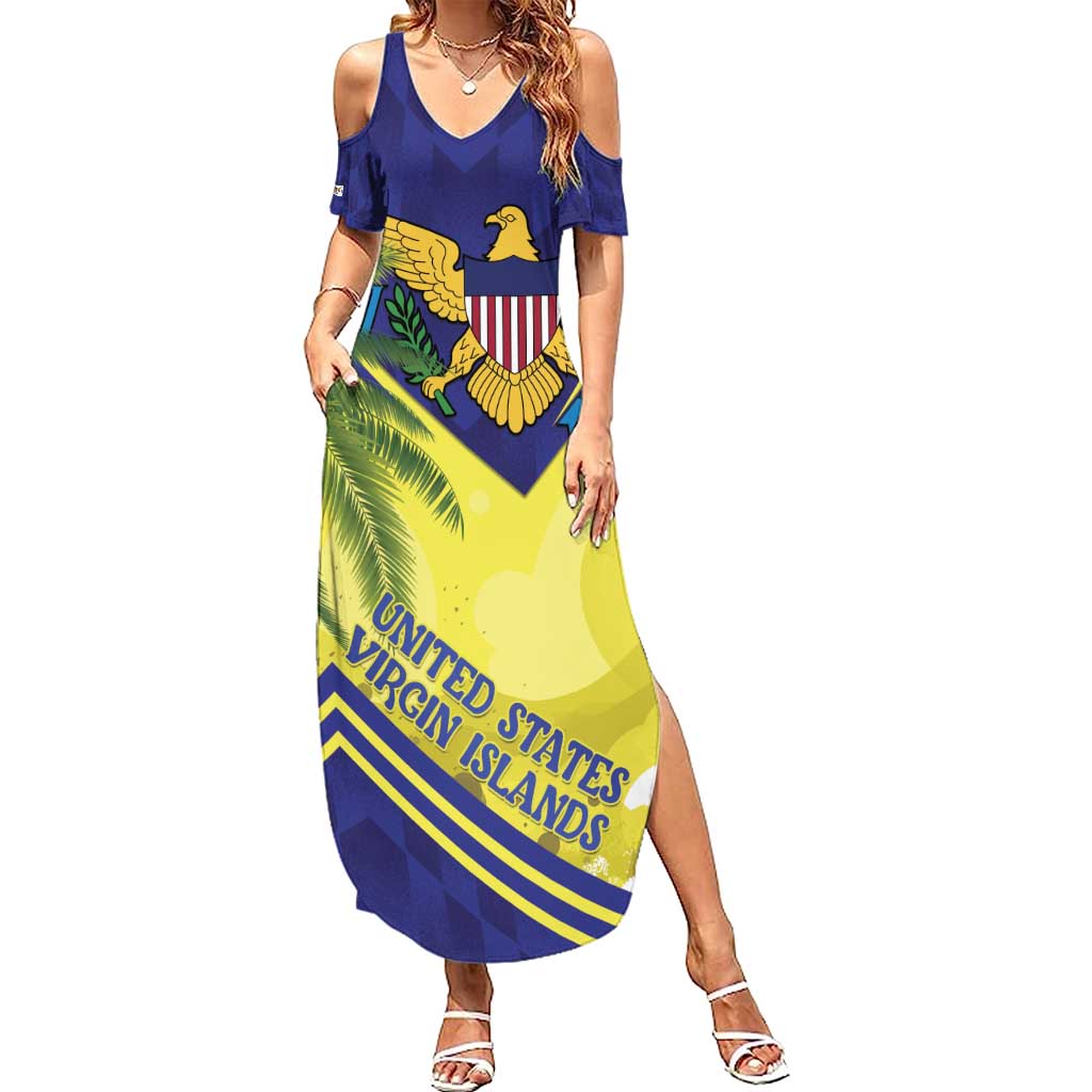 US Virgin Islands Summer Maxi Dress United in Pride and Hope - Wonder Print Shop