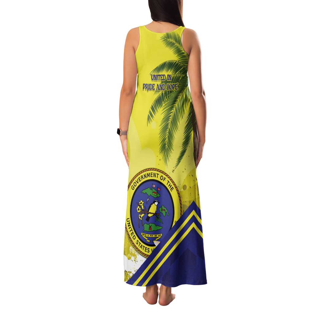 US Virgin Islands Tank Maxi Dress United in Pride and Hope - Wonder Print Shop
