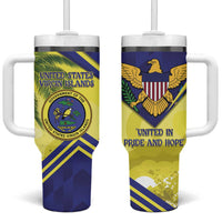 US Virgin Islands Tumbler With Handle United in Pride and Hope - Wonder Print Shop