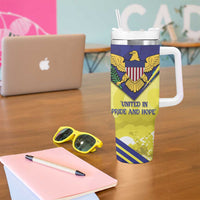 US Virgin Islands Tumbler With Handle United in Pride and Hope - Wonder Print Shop