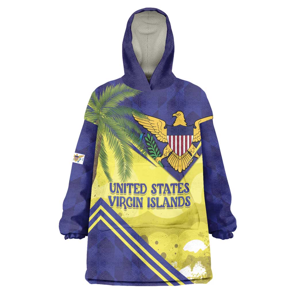 US Virgin Islands Wearable Blanket Hoodie United in Pride and Hope - Wonder Print Shop