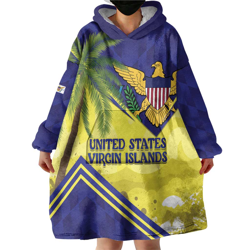 US Virgin Islands Wearable Blanket Hoodie United in Pride and Hope - Wonder Print Shop