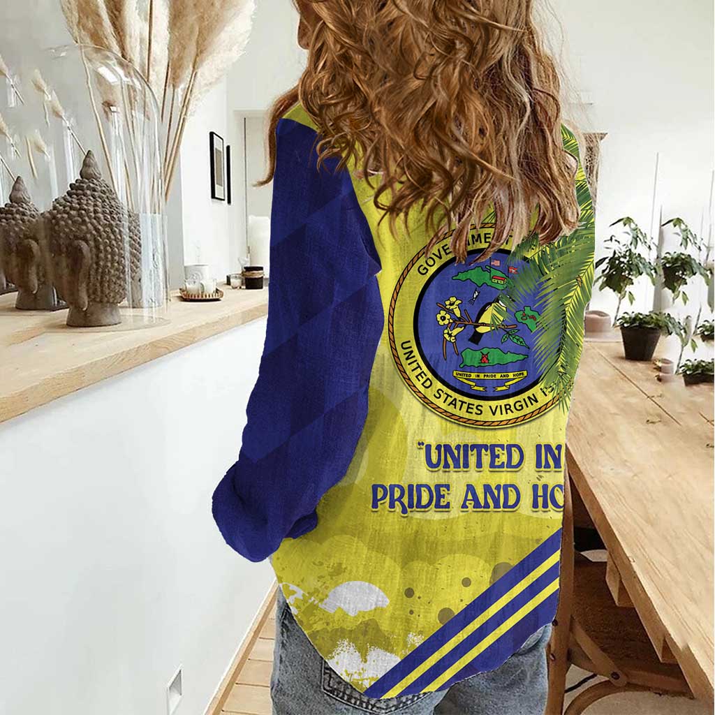 US Virgin Islands Women Casual Shirt United in Pride and Hope - Wonder Print Shop
