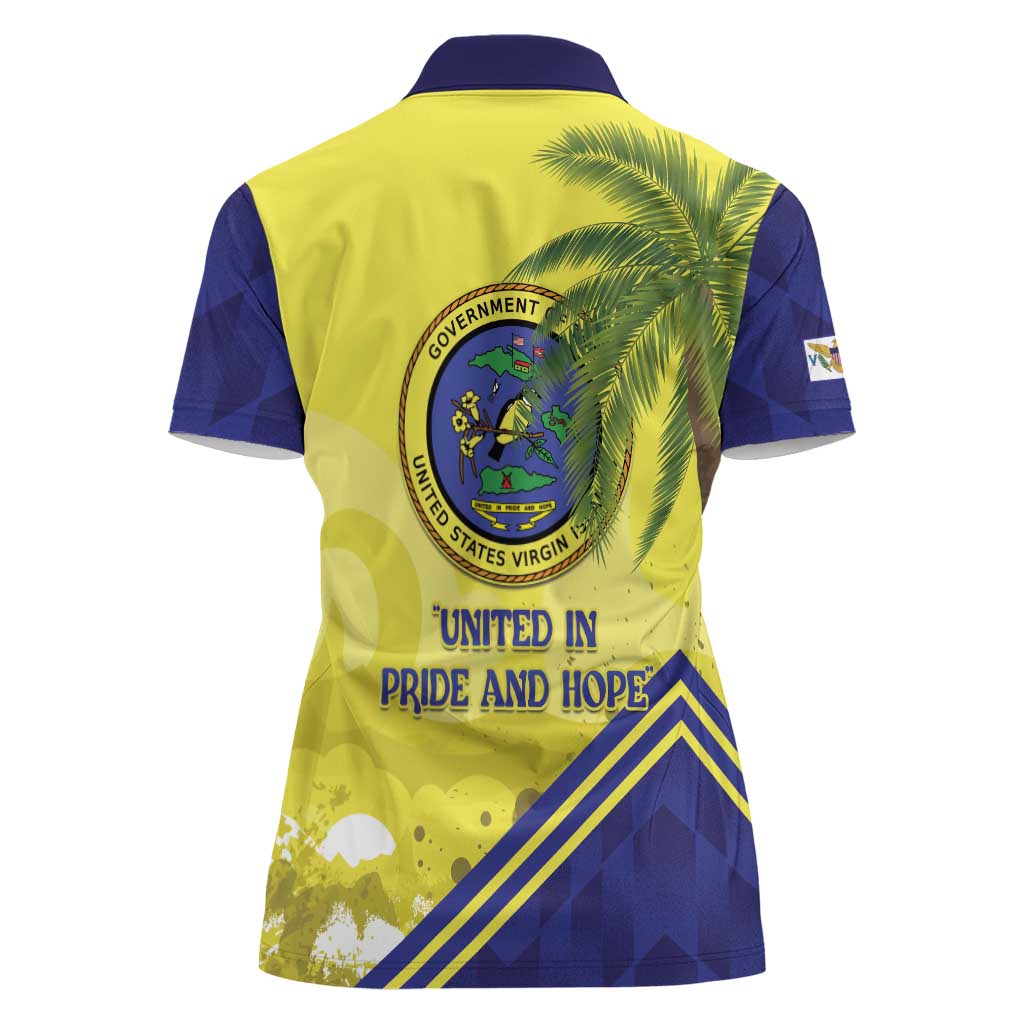 US Virgin Islands Women Polo Shirt United in Pride and Hope - Wonder Print Shop