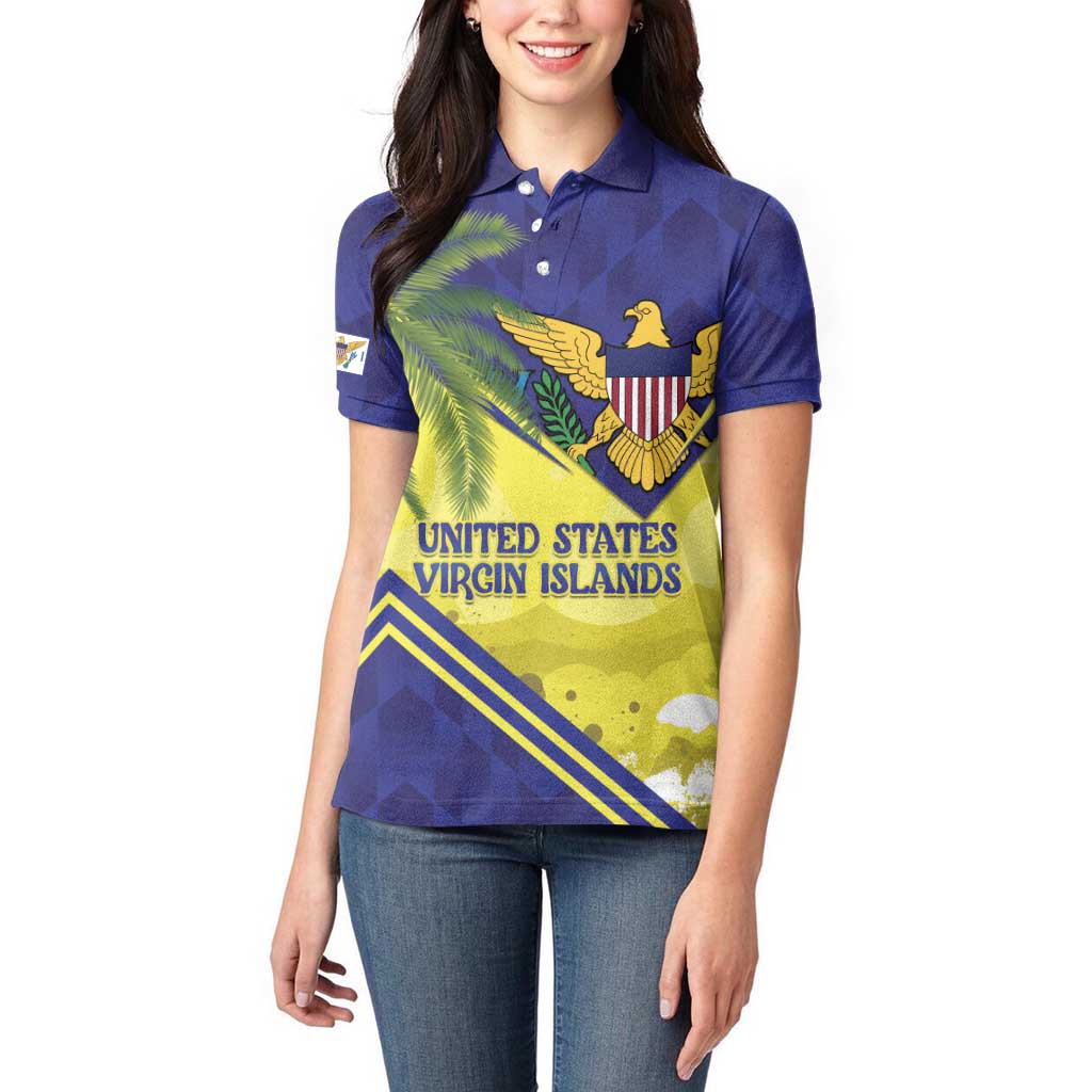 US Virgin Islands Women Polo Shirt United in Pride and Hope - Wonder Print Shop
