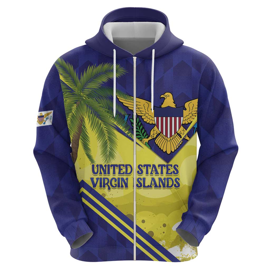 US Virgin Islands Zip Hoodie United in Pride and Hope - Wonder Print Shop