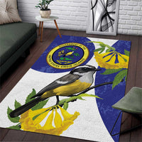 US Virgin Islands Area Rug Bananaquit Bird Mix Ginger Thomas Flower - Wonder Print Shop