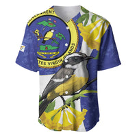 US Virgin Islands Baseball Jersey Bananaquit Bird Mix Ginger Thomas Flower - Wonder Print Shop