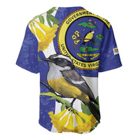 US Virgin Islands Baseball Jersey Bananaquit Bird Mix Ginger Thomas Flower - Wonder Print Shop
