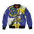 US Virgin Islands Bomber Jacket Bananaquit Bird Mix Ginger Thomas Flower - Wonder Print Shop