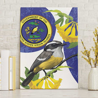 US Virgin Islands Canvas Wall Art Bananaquit Bird Mix Ginger Thomas Flower - Wonder Print Shop