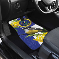 US Virgin Islands Car Mats Bananaquit Bird Mix Ginger Thomas Flower - Wonder Print Shop