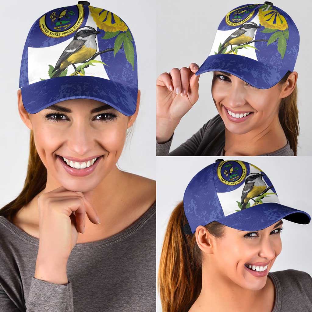 US Virgin Islands Classic Cap Bananaquit Bird Mix Ginger Thomas Flower - Wonder Print Shop