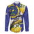 US Virgin Islands Family Matching Off The Shoulder Long Sleeve Dress and Hawaiian Shirt Bananaquit Bird Mix Ginger Thomas Flower