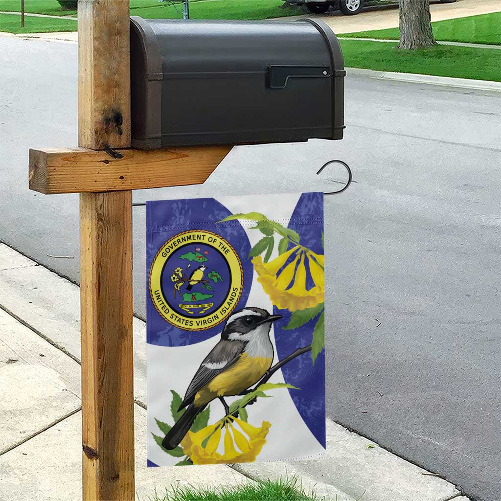 US Virgin Islands Garden Flag Bananaquit Bird Mix Ginger Thomas Flower - Wonder Print Shop