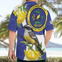 US Virgin Islands Hawaiian Shirt Bananaquit Bird Mix Ginger Thomas Flower - Wonder Print Shop