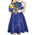 US Virgin Islands Kid Short Sleeve Dress Bananaquit Bird Mix Ginger Thomas Flower - Wonder Print Shop