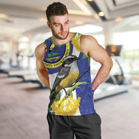 US Virgin Islands Men Tank Top Bananaquit Bird Mix Ginger Thomas Flower - Wonder Print Shop