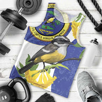 US Virgin Islands Men Tank Top Bananaquit Bird Mix Ginger Thomas Flower - Wonder Print Shop