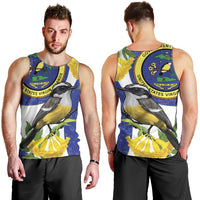 US Virgin Islands Men Tank Top Bananaquit Bird Mix Ginger Thomas Flower - Wonder Print Shop