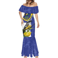 US Virgin Islands Mermaid Dress Bananaquit Bird Mix Ginger Thomas Flower - Wonder Print Shop