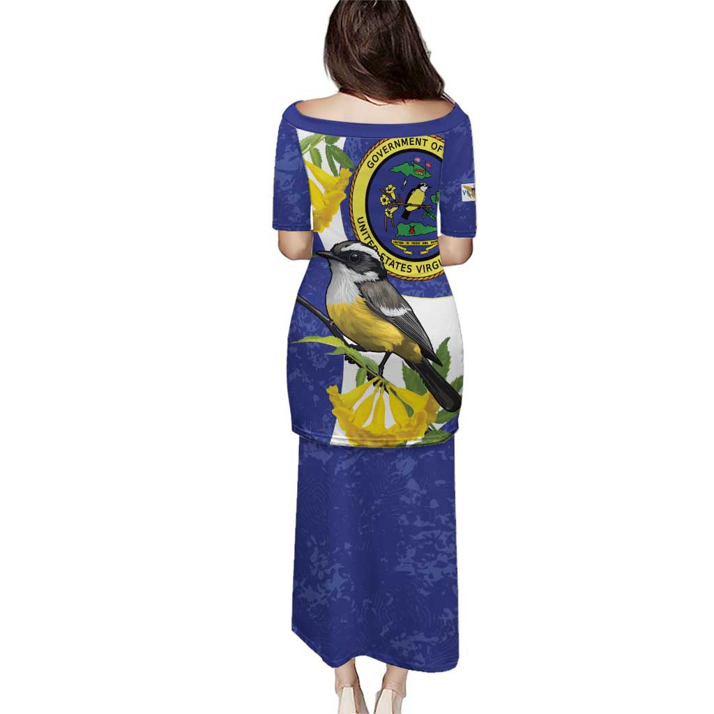 US Virgin Islands Puletasi Bananaquit Bird Mix Ginger Thomas Flower - Wonder Print Shop