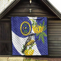 US Virgin Islands Quilt Bananaquit Bird Mix Ginger Thomas Flower - Wonder Print Shop