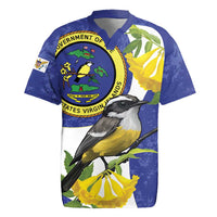 US Virgin Islands Rugby Jersey Bananaquit Bird Mix Ginger Thomas Flower - Wonder Print Shop