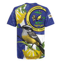 US Virgin Islands Rugby Jersey Bananaquit Bird Mix Ginger Thomas Flower - Wonder Print Shop